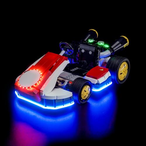 Led Licht Set Kompatibel mit Lego Mario Kart – Mario & Standard Kart 72037(Kein Modell), Dekorationsbeleuchtungsset Compatible with Lego Mario Kart – Mario & Standard Kart Kreative Spielzeug von BrickBling