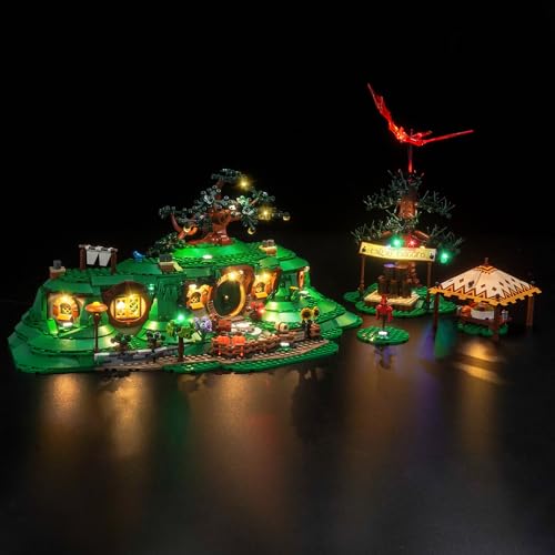 Led Licht Set Kompatibel mit Lego The Lord of The Rings: The Shire 10354 (Kein Modell), Dekorationsbeleuchtungsset Compatible with Lego The Lord of The Rings: The Shire Kreative Spielzeug von BrickBling