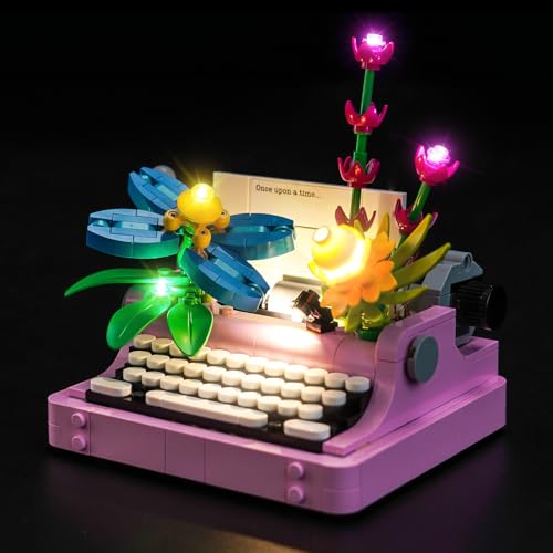 Led Licht Set Kompatibel mit Lego Typewriter with Flowers 31169 (Kein Modell), Dekorationsbeleuchtungsset Compatible with Lego Typewriter with Flowers Kreative Spielzeug von BrickBling