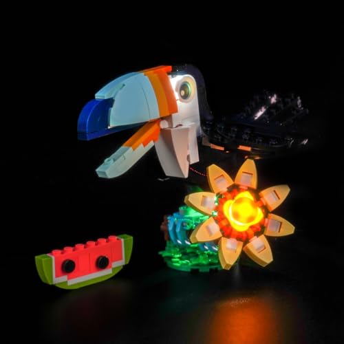 Led Licht Set Kompatibel mit Lego Wild Animals: Tropical Toucan 31173 (Kein Modell), Dekorationsbeleuchtungsset Compatible with Lego 31173 Wild Animals: Tropical Toucan Kreative Spielzeug von BrickBling