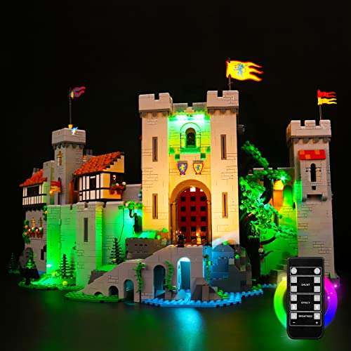 Led Licht Set für Lego 10305 Burg der Löwenritter (Kein Lego-Modell enthalten, nur Beleuchtung), Fernbedienung Dekoration DIY Beleuchtungsset für Burg der Löwenritter Lego Kreatives Geschenk von BrickBling