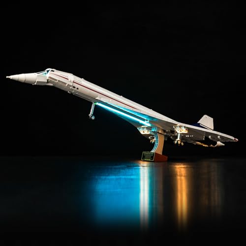 Led Licht Set Kompatibel mit Lego 10318 Airbus Concorde (Kein Modell), Dekorationsbeleuchtungsset Compatible with Lego Concorde Kreative Spielzeug von BrickBling