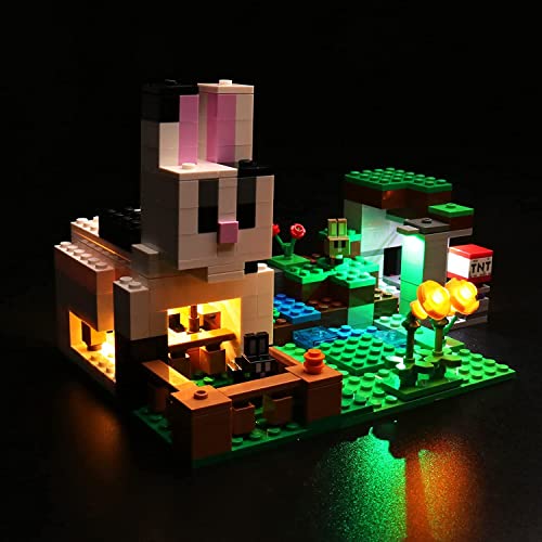 Led Licht Set für Lego 21181 Minecraft Die Kaninchenranch (Kein Lego-Modell enthalten, nur Beleuchtung), Dekoration DIY Beleuchtungsset für Lego Die Kaninchenranch Bauernhof-Spielzeug von BrickBling