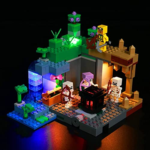 BrickBling Led Licht Set für Lego 21189 Minecraft Das Skelettverlies Spielzeug Set (Kein Lego-Modell enthalten, nur Beleuchtung), Dekoration DIY Beleuchtungsset für Lego Das Skelettverlies von BrickBling