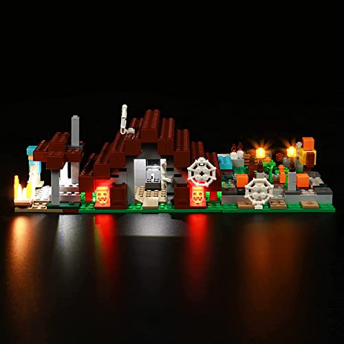 Led Licht Set für Lego 21190 Minecraft Das verlassene Dorf (Kein Lego-Modell enthalten, nur Beleuchtung),Led Beleuchtungs Set für Minecraft Lego The Abandoned Village Kreatives Geschenk von BrickBling