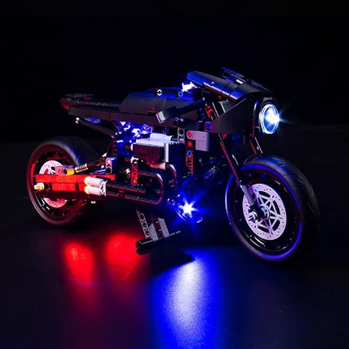 Led Licht Set für Lego 42155 Technic The Batman - BATCYCLE Set (Kein Lego-Modell), Dekorationsbeleuchtungsset für Lego Batcycle Motorrad-Spielzeug ikonischen Superhelden-Bikes von BrickBling