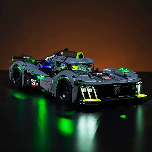 Led Licht Set für Lego 42156 Technic Peugeot 9X8 24H Le Mans Hybrid Hypercar (Kein Lego-Modell), Dekorationsbeleuchtungsset für Lego Le Mans Hybrid Hypercar Kreative Spielzeug - Standard Version von BrickBling