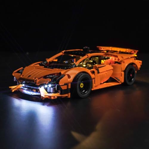 Led Licht Set für Lego 42196 Lamborghini Huracán Tecnica Orange (Kein Lego), Dekorationsbeleuchtungsset für Lego Technic Lamborghini Huracán Tecnica Orange Kreative Spielzeug von BrickBling