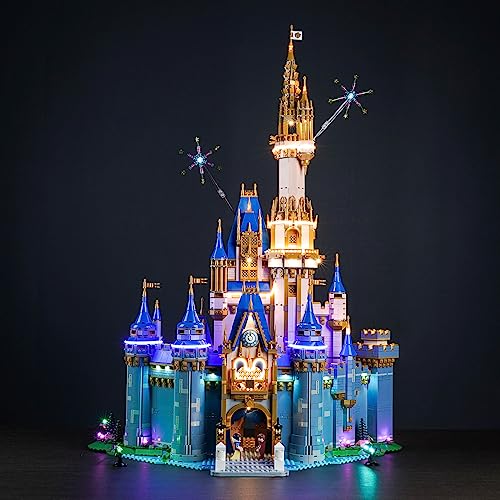 Led Licht Set für Lego 43222 New Disney Castle (Kein Lego), Dekorationsbeleuchtungsset für Lego Classic Disney Castle Modell Kreative Spielzeug - Standard Version von BrickBling