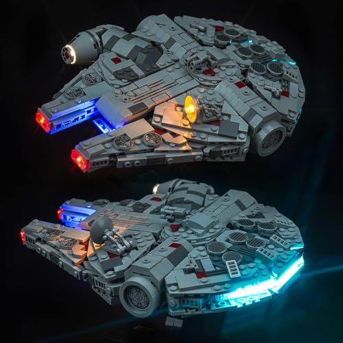 Led Licht Set für Lego 75375 Millennium Falcon (Kein Lego), Dekorationsbeleuchtungsset für Lego Millennium Falcon Kreative Spielzeug von BrickBling