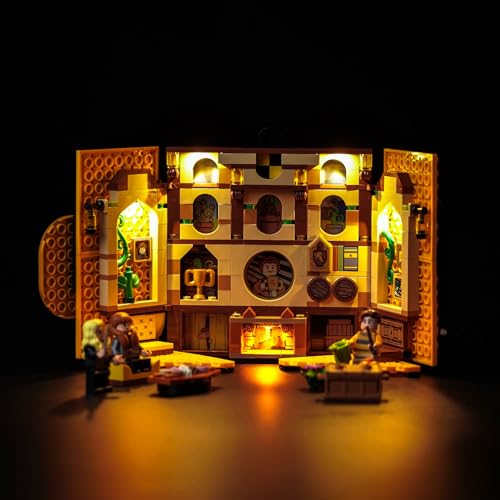 Led Licht Set für Lego 76412 Hufflepuff House Banner (Kein Lego), Dekorationsbeleuchtungsset für Lego Harry Potter Hogwarts Schloss Hufflepuff Kreative Spielzeug von BrickBling