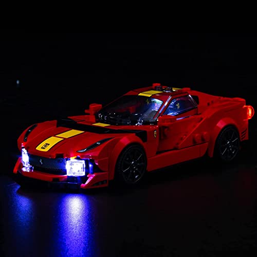 Led Licht Set für Lego 76914 Speed Champions Ferrari 812 Competizione (Kein Lego-Modell), Dekorationsbeleuchtungsset für Lego Ferrari 812 Competizione Sportwagen Kreative Spielzeug von BrickBling