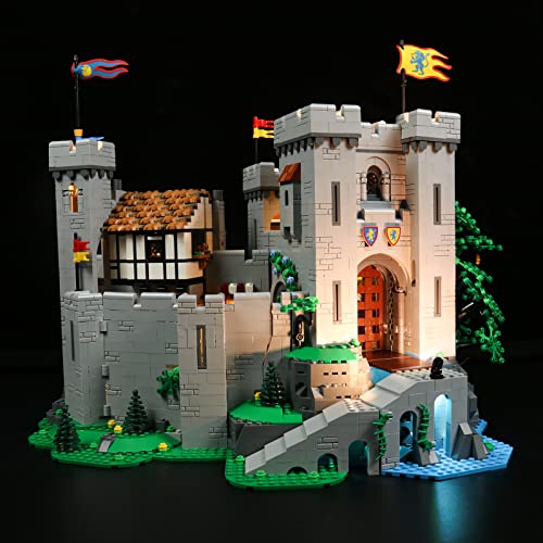 Led Licht Set Kompatibel mit Lego Burg der Löwenritter, Led Beleuchtungs Set für 10305 Burg der Löwenritter,DIY kreative Spielzeugdekorationslichter (Nicht enthaltener Baustein)- Standard Version von BrickBling