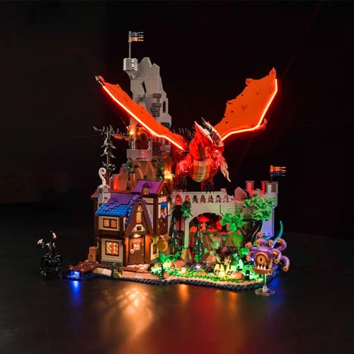 Led Licht Set für Lego Dungeons & Dragons: Red Dragon's Tale (Kein Lego), Dekorationsbeleuchtungsset für Lego 21348 Dungeons & Dragons: Red Dragon's Tale Kreative Spielzeug - Standard Version von BrickBling