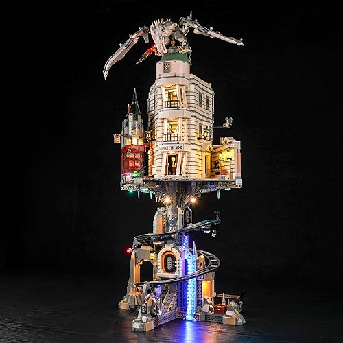 Led Licht Set Kompatibel mitLego 76417 Gringotts Zaubererbank – Sammleredition (Kein Modell), Dekorationsbeleuchtungsset für Gringotts Wizarding Bank – Collectors' Edition -Standard Version von BrickBling