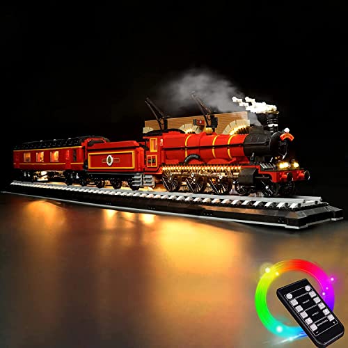 Led Licht Set für Lego Hogwarts Express, Fernbedienung Dekorationsbeleuchtungsset für Lego 76405 Hogwarts Express Kreative Spielzeuglichter (Nur Lichter-Set,kein Lego-Modell)- Fernbedienung Version von BrickBling