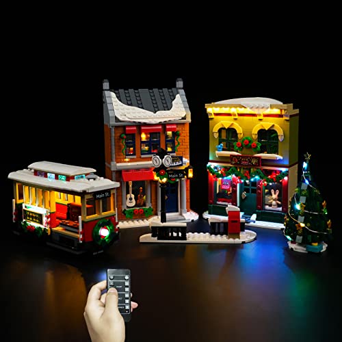 Led Licht Set für Lego Holiday Main Steet, Fernbedienung Dekorationsbeleuchtungsset für Lego 10308 Ferienhauptstraße Kreative Spielzeuglichter (kein Lego-Modell) von BrickBling