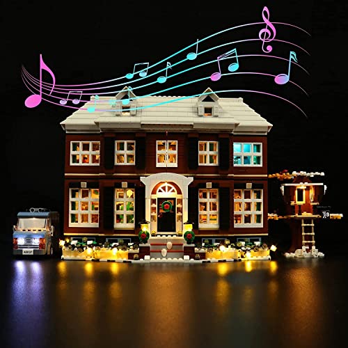 Led Licht Set für Lego Home Alone,Sound Version (Spiel Musik) Dekorationsbeleuchtungsset für Lego 21330 Ideas Home Alone Kreative Spielzeuglichter -Nur Lichter-Set,kein Lego-Modell von BrickBling