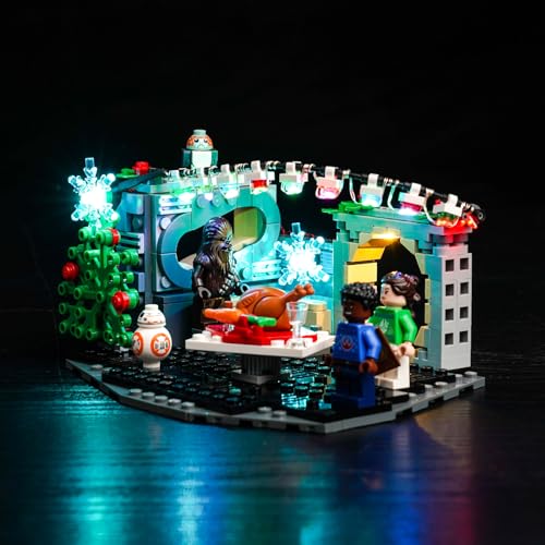 Led Licht Set für Lego Millennium Falcon Holiday Diorama (Kein Lego), Dekorationsbeleuchtungsset für Lego 40658 Millennium Falcon– Weihnachtsdiorama - Standard Version von BrickBling