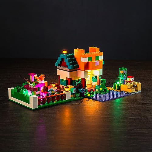 Led Licht Set für Lego Minecraft 3er Set: 21249 Die Crafting-Box 4.0 (Nicht Lego), Led Beleuchtungs Set für Minecraft Lego The Crafting Box 4.0 Kreative Spielzeug für Jungen und Erwachsene von BrickBling