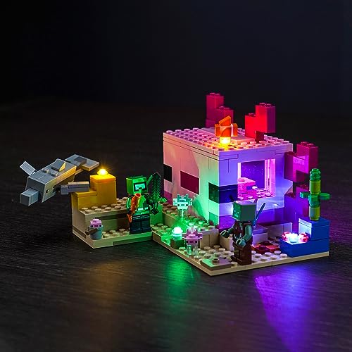 Led Licht Set für Lego Minecraft The Axolotl House (Nicht Lego), Led Beleuchtungs Set für Minecraft Lego 21247 The Axolotl House Kreative Spielzeug für Jungen und Erwachsene von BrickBling