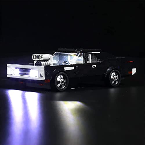 Led Licht Set für Lego Speed Champions Fast & Furious 1970 Dodge Charger R/T, Dekorations Beleuchtungs Set für Lego 76912 Dodge Charger R/T kreative Spielzeuglampe - Nicht enthaltener Baustein von BrickBling