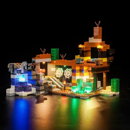 Led Licht Set für The Badlands Mineshaft 21263 (Nicht Lego), Beleuchtungs Set für Minecraft Die Mine in den Badlands Kreative Spielzeug von BrickBling