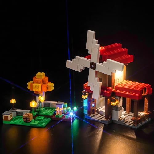 BrickBling LED-Licht-Kit für Lego The Windmill Farm 21262, DIY-LED-Beleuchtungsset für kreative Spielzeug, 10.5 cm x 15.5 cm x 3 cm, für Modellbauer ab 8 Jahren von BrickBling