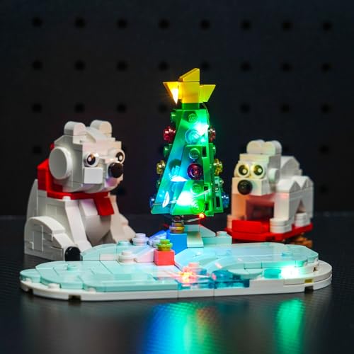 Led Licht Set für Lego Wintertime Polar Bears 40571 (Kein Lego), Dekorationsbeleuchtungsset für Lego Wintertime Polar Bears Weihnachtsdekoration Kreative Spielzeug von BrickBling