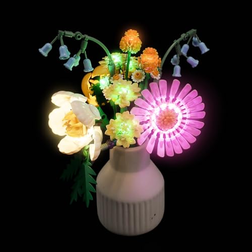 Licht-Kit Kompatibel mit Lego 10347 Petite Sunny Bouquet Botanical Collection Set (Kein Modell), Led Beleuchtungs Set Compatible with Lego Petite Sunny Bouquet 10347 Kreative Spielzeug von BrickBling