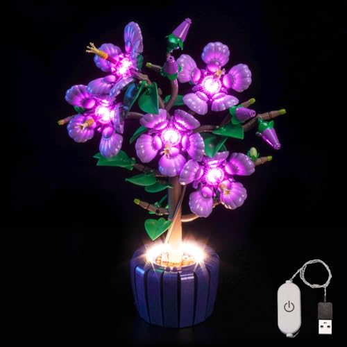 Licht-Kit Kompatibel mit Lego 10372 Hibiscus Botanical Collection Set (Kein Modell), Touch Dimmer Schalter Led Beleuchtungs Set Compatible with Lego Hibiscus 10372 Kreative Spielzeug von BrickBling