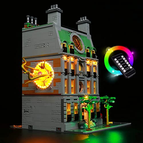 BrickBling Licht-Kit für Lego 76218 Sanctum Sanctorum Building Set with Doctor Strange, Fernbedienung Led Beleuchtungs Set Kompatibel mit Marvel Sanctum Sanctorum (Nur Lichter,Keine Lego-Modelle) von BrickBling