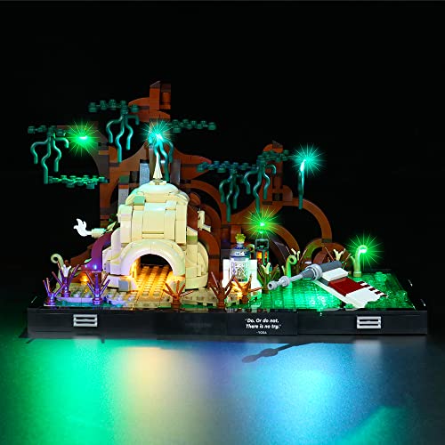 Licht-Set Für Lego 75330 Jedi Training on Dagobah - Diorama Bausteinen Modell - Modell Set Nicht Enthalten von BrickBling
