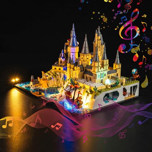 Music Version Licht-Kit Kompatibel mit Lego Hogwarts Castle and Grounds 76419 (Nicht Lego), Led Beleuchtungs Set Compatible with Lego Harry Potter Hogwarts Castle and Grounds Kreative Spielzeug von BrickBling