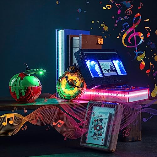 Musikversion Led Licht Set für Lego 43227 Villain Icons Disney Classic Videokassette (Kein Lego-Modell), Dekorationsbeleuchtungsset für Lego Disney Classic Video Tape Kreatives Geschenk von BrickBling