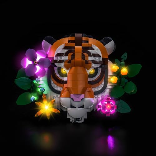 Version mit Lichtsteuerung Licht-Kit Kompatibel mit Lego 31217 The Fauna Collection - Tiger (Nicht Lego), Led Beleuchtungs Set Compatible with Lego The Fauna Collection - Tiger Kreative Spielzeug von BrickBling