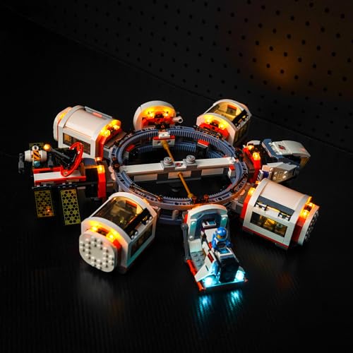 Version mit Lichtsteuerung Licht-Kit für Lego Modular Space Station (Nicht Lego), Led Beleuchtungs Set für Lego 60433 Modular Space Station Kreative Spielzeug von BrickBling