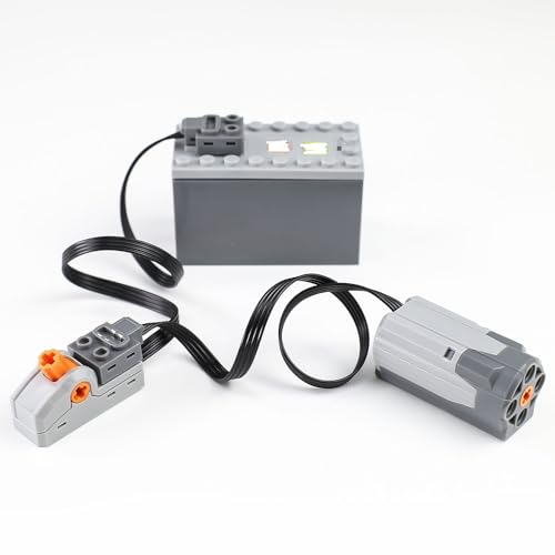 BrickBounty 3pcs Power Functions Set mit M-Motor AAA-Battery-Box Control-Switch, Technisches Teil für MOC Montage Baustein von BrickBounty