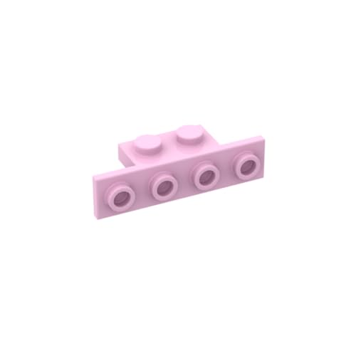 Gobricks 10201 Scharnierplattenhalterung, 1 x 2-1 x 4 [abgerundete Ecken], 50 Stück, GDS-638, kompatibel mit Lego-Bausteinen, Farbe: Hellrosa 011 von BrickBuddy