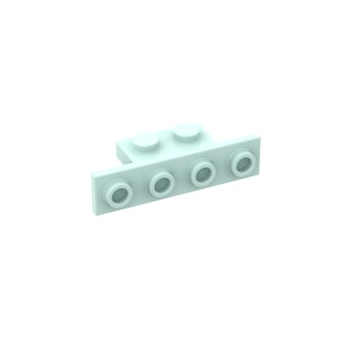 Gobricks 10201 Scharnierplattenhalterung, 1 x 2-1 x 4 [abgerundete Ecken], 50 Stück, GDS-638, kompatibel mit Lego-Bausteinen, Farbe: helles Aqua 045 von BrickBuddy