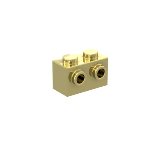 Gobricks 11211 Scharnier Brick Brick Special 1x2 mit 2 Nieten an einer Seite, 50 Stück GDS-634, kompatibel mit Lego Bausteinen, Farbe:Chrom Gold 037 Gobricks 11211 Scharnier Brick Brick Special 1x2 mit 2 Nieten an einer Seite, 50 Stück GDS-634, kompatibel mit Lego Bausteinen, Farbe:Chrom Gold 037 von BrickBuddy