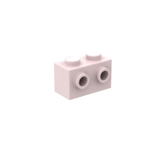 Gobricks 11211 Scharnier Brick Brick Special 1x2 mit 2 Nieten an einer Seite, 50 Stück GDS-634, kompatibel mit Lego Bausteinen, Farbe:Hellrosa 017 von BrickBuddy