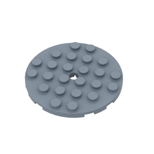 Gobricks 11213 Kreisplatte, rund, 6 x 6, mit Loch, 10 Stück, GDS-843, kompatibel mit Lego Bausteinen, Farbe: Sandblau 054 von BrickBuddy