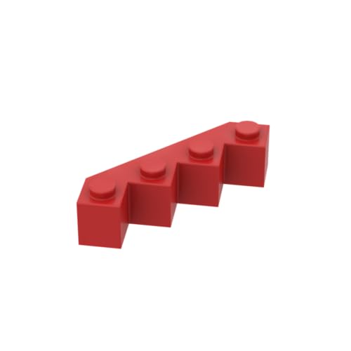 Gobricks 14413 Round Brick 14413 Keil, 4 x 4 Facette, 10 Stück, GDS-711, kompatibel mit Lego Bausteinen, Farbe:Rot 010 von BrickBuddy