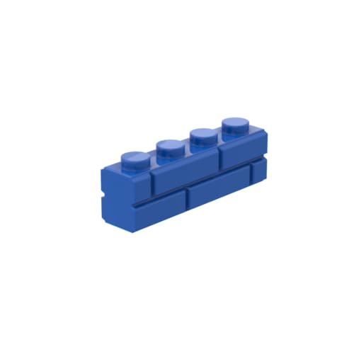 Gobricks 15533 Basic Bricks Brick Special 1x4 mit Mauerziegelprofil, 50 Stück, GDS-632, kompatibel mit Lego Bausteinen, Farbe:Blau 050 von BrickBuddy
