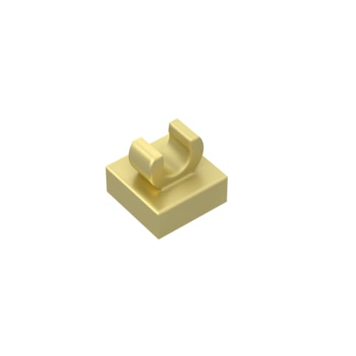 Gobricks 15712 Scharnierplatte Kachel Spezial 1x1 mit Clip mit abgerundeten Kanten, 50 Stück, GDS-818, kompatibel mit Lego Bausteinen, Farbe:Chrom Gold 037 Gobricks 15712 Scharnierplatte Kachel Spezial 1x1 mit Clip mit abgerundeten Kanten, 50 Stück, GDS-818, kompatibel mit Lego Bausteinen, Farbe:Chrom Gold 037 von BrickBuddy