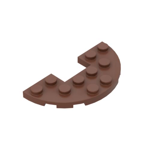 Gobricks 18646 Kreisplatte, rund, halb, 3 x 6, mit 1 x 2 Ausschnitt, 10 Stück, GDS-705, kompatibel mit Lego Bausteinen, Farbe: Rotbraun 081 Gobricks 18646 Kreisplatte, rund, halb, 3 x 6, mit 1 x 2 Ausschnitt, 10 Stück, GDS-705, kompatibel mit Lego Bausteinen, Farbe: Rotbraun 081 von BrickBuddy