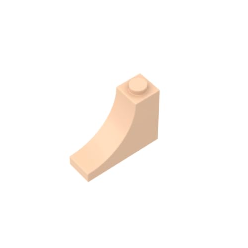 Gobricks 18653 Bogen Ziegelsteinbogen 1x3x2 umgekehrt [Innenbogen] 10 Stück GDS-857 Kompatibel mit Lego Bausteinen, Farbe: helles Fleisch 032 von BrickBuddy