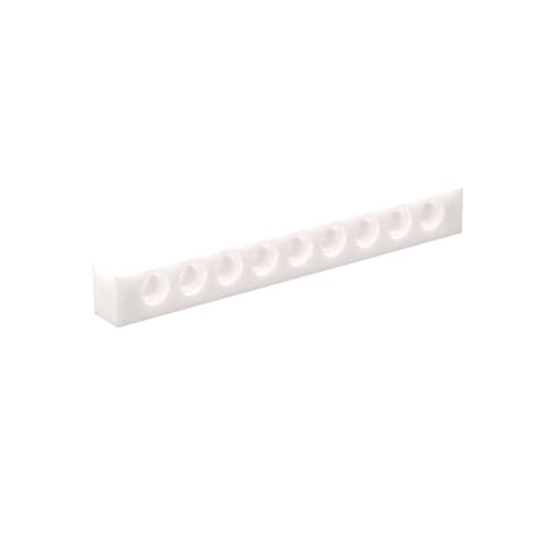 Gobricks 2730 Technik Brick Technic Brick 1x10 [9 Löcher] 10 Stück GDS-628 Kompatibel mit Lego Bausteinen, Farbe: Milchweiß 091 von BrickBuddy