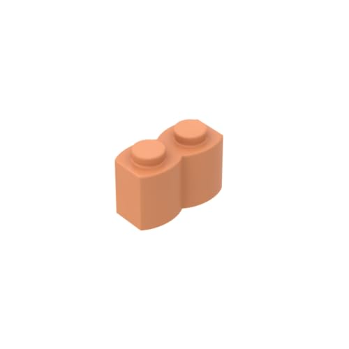 Gobricks 30136 Basic Bricks Brick Special 1 x 2 Palisade [aka Log] 50 Stück GDS-749 Kompatibel mit Lego Bausteinen, Farbe: Fleischfarbe 038 von BrickBuddy